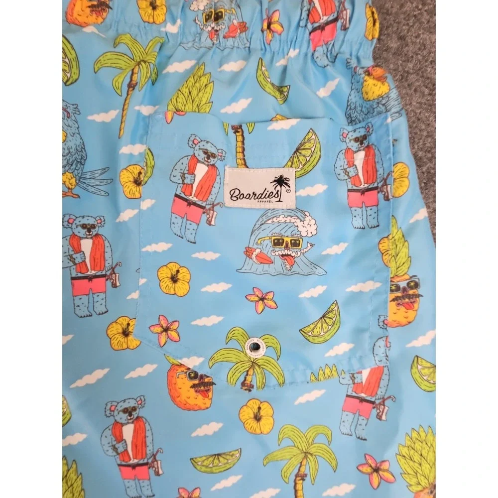 BOARDIES Swim Shorts Size XL Mulga Koala Blue Tropical Pineapple 1641
